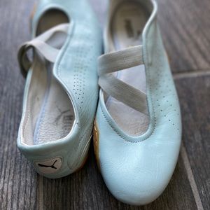 Puma light blue shoes